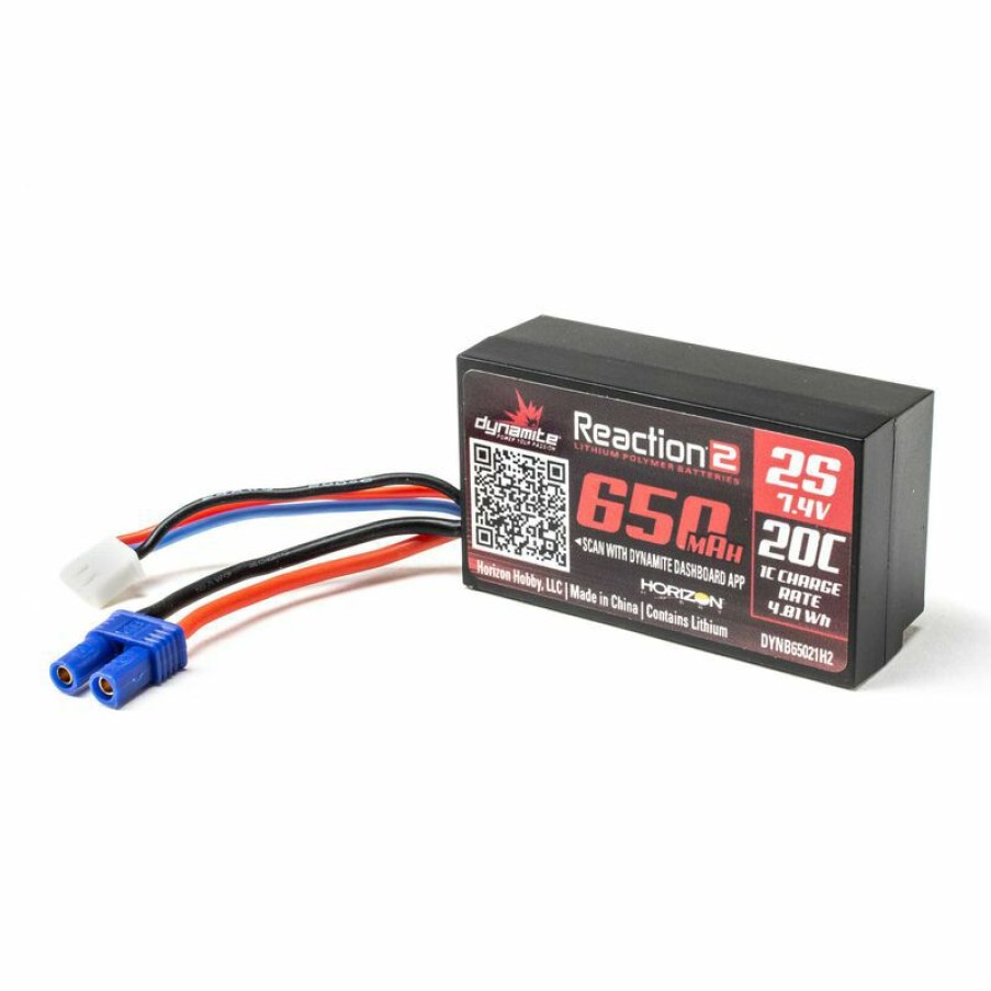 Boats * | Dynamite 7.4V 650Mah 2S 20C Hardcase Lipo Battery: Ec2 For Batteries