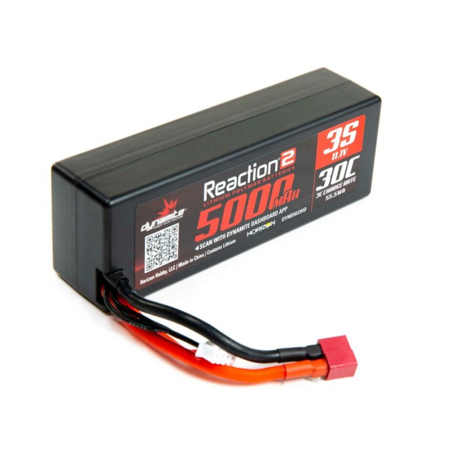 Boats * | Dynamite 11.1V 5000Mah 3S 30C Reaction 2.0 Hardcase Lipo Battery: Deans For Batteries