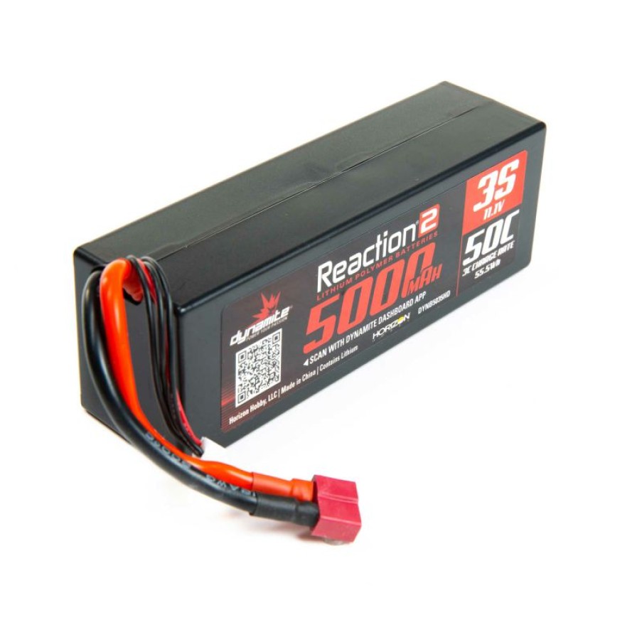 Boats * | Dynamite 11.1V 5000Mah 3S 50C Reaction 2.0 Hardcase Lipo Battery: Deans For Batteries