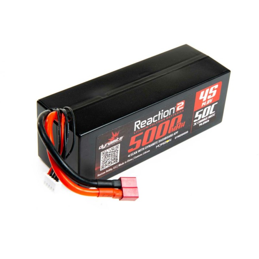 Boats * | Dynamite 14.8V 5000Mah 4S 50C Reaction 2.0 Hardcase Lipo Battery: Deans For Batteries