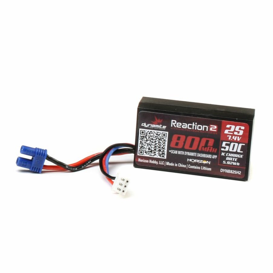 Boats * | Dynamite 7.4V 800Mah 2S 50C Hardcase Lipo Battery Ec2 For Batteries